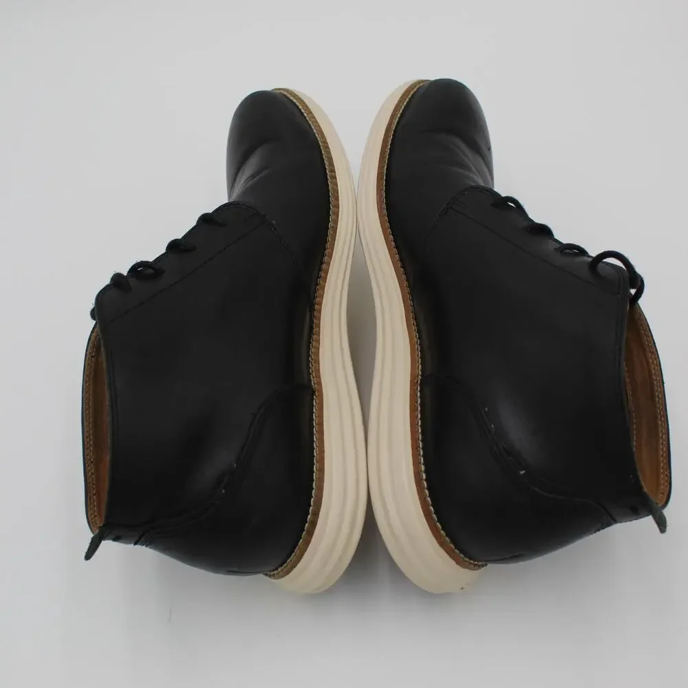 Cole Haan Grand Leather Boots Mens 11 Black Chukka Casual Comfort Office Travel
